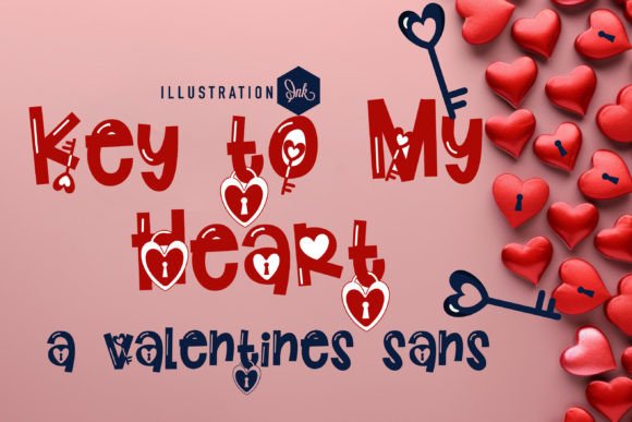 Key to My Heart: A Whimsical Sans Serif for Engaging Campaign Visuals